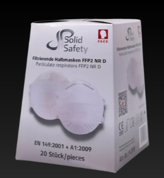 Filtrierende Halbmaske FFP2 - NUR als Box zu kaufen!Ventil AUSGELISTET 31/05/23